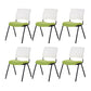 Contemporary Desk Chair Mid-Back No Wheels Armless Office Chair Green 6 Piece Set Clearhalo 'furn' 'furn_office_chair' 'Furniture' 'Office Chairs' 'Office Furniture' 'office_chair' 6301028