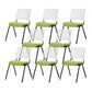 Contemporary Desk Chair Mid-Back No Wheels Armless Office Chair Green 8 Piece Set Clearhalo 'furn' 'furn_office_chair' 'Furniture' 'Office Chairs' 'Office Furniture' 'office_chair' 6301030