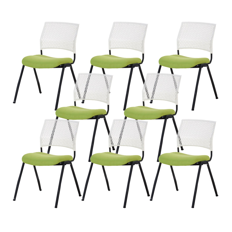 Contemporary Desk Chair Mid-Back No Wheels Armless Office Chair Green 8 Piece Set Clearhalo 'furn' 'furn_office_chair' 'Furniture' 'Office Chairs' 'Office Furniture' 'office_chair' 6301030