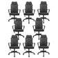High Back Task Chair Modern Nylon Slide Arms Included Office Chair 8 Piece Set Black Clearhalo 'furn' 'furn_office_chair' 'Furniture' 'Office Chairs' 'Office Furniture' 'office_chair' 6301043