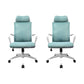 High Back Task Chair Modern Nylon Slide Arms Included Office Chair 2 Piece Set Blue Clearhalo 'furn' 'furn_office_chair' 'Furniture' 'Office Chairs' 'Office Furniture' 'office_chair' 6301045