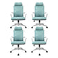 High Back Task Chair Modern Nylon Slide Arms Included Office Chair 4 Piece Set Blue Clearhalo 'furn' 'furn_office_chair' 'Furniture' 'Office Chairs' 'Office Furniture' 'office_chair' 6301048