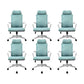 High Back Task Chair Modern Nylon Slide Arms Included Office Chair 6 Piece Set Blue Clearhalo 'furn' 'furn_office_chair' 'Furniture' 'Office Chairs' 'Office Furniture' 'office_chair' 6301050