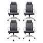 High Back Task Chair Modern Nylon Slide Arms Included Office Chair 4 Piece Set Gray Clearhalo 'furn' 'furn_office_chair' 'Furniture' 'Office Chairs' 'Office Furniture' 'office_chair' 6301055