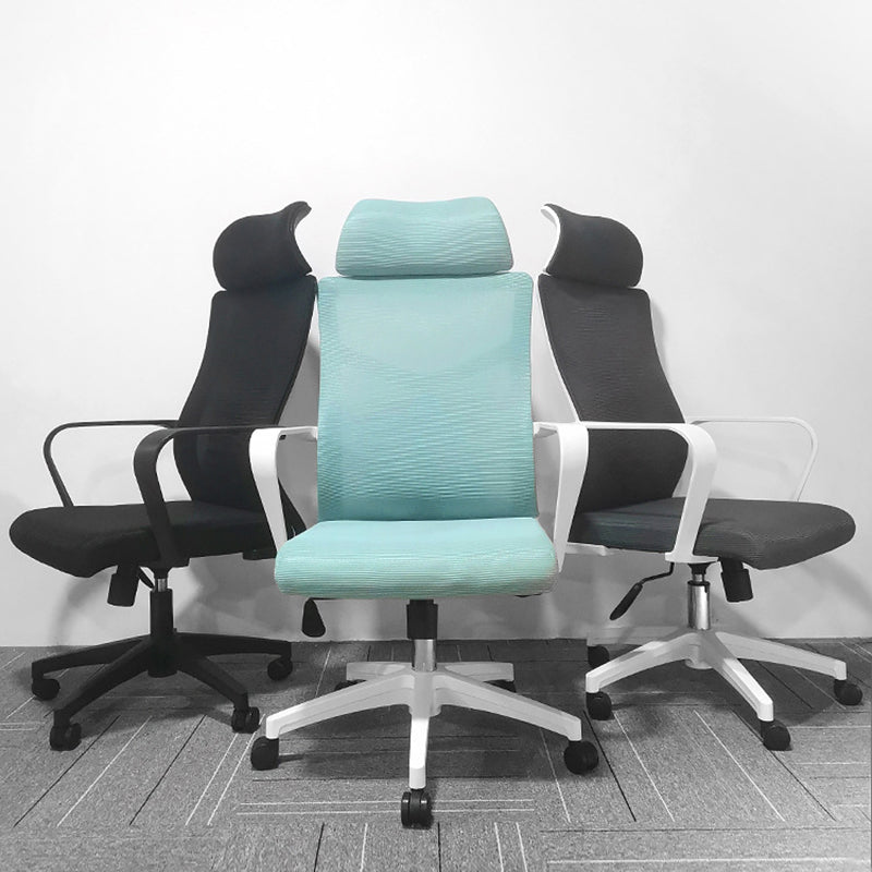 High Back Task Chair Modern Nylon Slide Arms Included Office Chair Clearhalo 'furn' 'furn_office_chair' 'Furniture' 'Office Chairs' 'Office Furniture' 'office_chair' 6301056