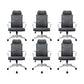 High Back Task Chair Modern Nylon Slide Arms Included Office Chair 6 Piece Set Gray Clearhalo 'furn' 'furn_office_chair' 'Furniture' 'Office Chairs' 'Office Furniture' 'office_chair' 6301057