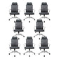 High Back Task Chair Modern Nylon Slide Arms Included Office Chair 8 Piece Set Gray Clearhalo 'furn' 'furn_office_chair' 'Furniture' 'Office Chairs' 'Office Furniture' 'office_chair' 6301059