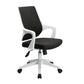 Modern Desk Chair Mesh Computer Chair Mid-Back Conference Chair White-Black 1 Piece Clearhalo 'furn' 'furn_office_chair' 'Furniture' 'Office Chairs' 'Office Furniture' 'office_chair' 6301064