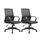 Modern Desk Chair Mesh Conference Chair High Back Chair with Wheels Black 2 Piece Set Clearhalo 'furn' 'furn_office_chair' 'Furniture' 'Office Chairs' 'Office Furniture' 'office_chair' 6301115