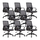 Modern Desk Chair Mesh Conference Chair High Back Chair with Wheels Black 8 Piece Set Clearhalo 'furn' 'furn_office_chair' 'Furniture' 'Office Chairs' 'Office Furniture' 'office_chair' 6301118