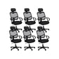 Modern Breathable AirGrid Swivel Chair Microfiber Black Task Arm Chair