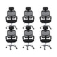 Modern Breathable AirGrid Swivel Chair Microfiber Black Task Arm Chair
