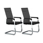Modern Desk Chair Mesh Computer Chair Conference Chair No Wheels Black 2 Piece Set Clearhalo 'furn' 'furn_office_chair' 'Furniture' 'Office Chairs' 'Office Furniture' 'office_chair' 6301259