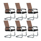 Modern Desk Chair Mesh Computer Chair Conference Chair No Wheels Orange 6 Piece Set Clearhalo 'furn' 'furn_office_chair' 'Furniture' 'Office Chairs' 'Office Furniture' 'office_chair' 6301281