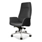 27" Wide Modern Managers Chair Arms Included Leather Executive Chair Black 1 Piece Clearhalo 'furn' 'furn_office_chair' 'Furniture' 'Office Chairs' 'Office Furniture' 'office_chair' 6301304