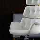 Poltrona direzionale in pelle con schienale alto e ampia sedia da manager contemporanea da 29".