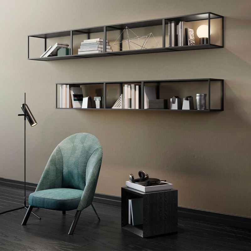 Wall Mounted Metal Bookshelf Modern Floating Bookcase with 1 Shelf Clearhalo 'Bookcases' 'furn' 'furn_bookcases' 'Furniture' 'Office Furniture' 6301378
