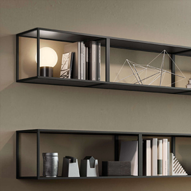 Wall Mounted Metal Bookshelf Modern Floating Bookcase with 1 Shelf Clearhalo 'Bookcases' 'furn' 'furn_bookcases' 'Furniture' 'Office Furniture' 6301386