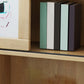 Modern Bookcase Wooden Close Back Bookshelf with Sliding Door