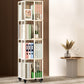 Steel Beige Shelf Bookcase 13.8" Wide Contemporary Bookshelf for Home Office Clearhalo 'Bookcases' 'furn' 'furn_bookcases' 'Furniture' 'Office Furniture' 6301421