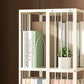 Steel Beige Shelf Bookcase 13.8" Wide Contemporary Bookshelf for Home Office Clearhalo 'Bookcases' 'furn' 'furn_bookcases' 'Furniture' 'Office Furniture' 6301425