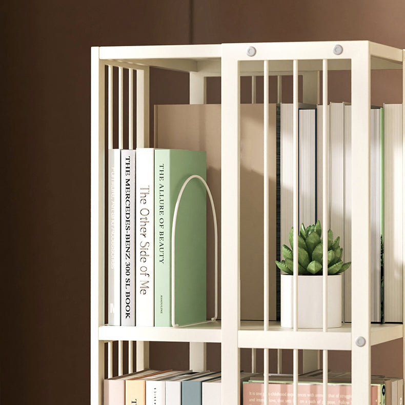 Steel Beige Shelf Bookcase 13.8" Wide Contemporary Bookshelf for Home Office Clearhalo 'Bookcases' 'furn' 'furn_bookcases' 'Furniture' 'Office Furniture' 6301425