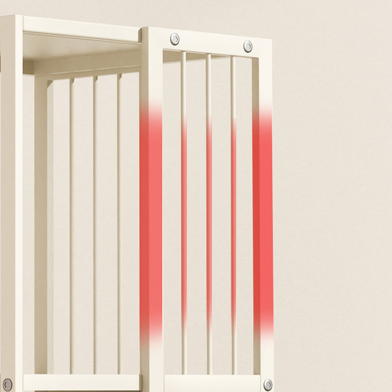 Steel Beige Shelf Bookcase 13.8" Wide Contemporary Bookshelf for Home Office Clearhalo 'Bookcases' 'furn' 'furn_bookcases' 'Furniture' 'Office Furniture' 6301426