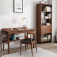 Modern Open Back Bookcase Wooden Bookshelf with 2 Drawers for Bedroom