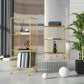 Estantería urbana estantería cerrada retrocedida de estantería de metal vertical para sala de estar