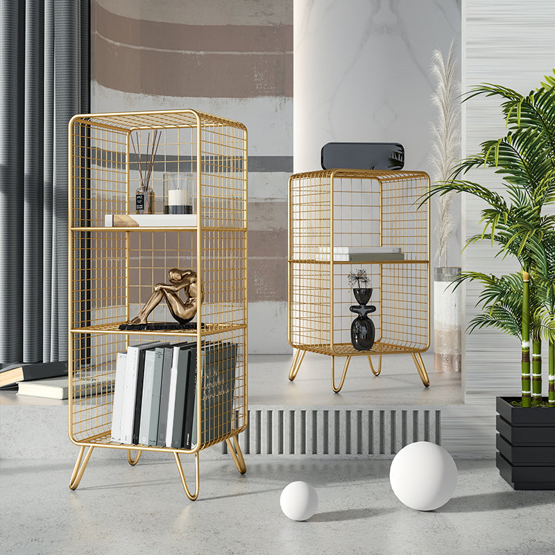 Estantería urbana estantería cerrada retrocedida de estantería de metal vertical para sala de estar