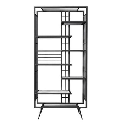 Contemporary Shelf Bookcase Open Storage Metal Bookcase with Shelves
