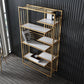 Contemporary Shelf Bookcase Open Storage Metal Bookcase with Shelves