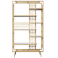 Contemporary Shelf Bookcase Open Storage Metal Bookcase with Shelves