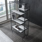 Contemporary Shelf Bookcase Open Storage Metal Bookcase with Shelves