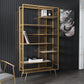 Contemporary Shelf Bookcase Open Storage Metal Bookcase with Shelves