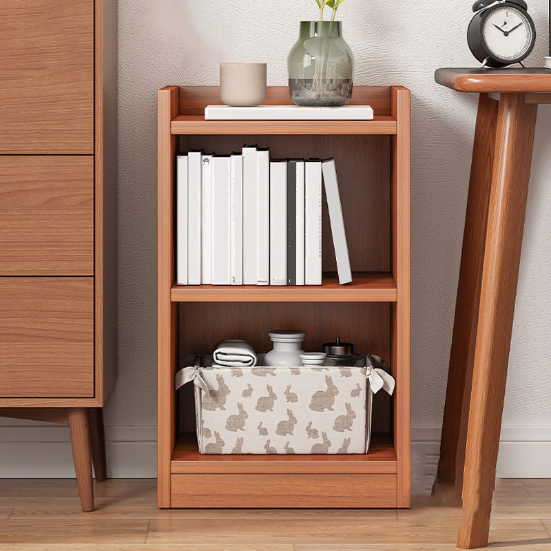 Contemporary Closed Back Shelf Bookcase Engineered Wood Bookshelf for Living Room 10"L x 9"W x 26"H Cherry Wood Clearhalo 'Bookcases' 'furn' 'furn_bookcases' 'Furniture' 'Office Furniture' 6301518
