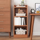 Contemporary Closed Back Shelf Bookcase Engineered Wood Bookshelf for Living Room 11.8"L x 9.4"W x 37.8"H Cherry Wood Clearhalo 'Bookcases' 'furn' 'furn_bookcases' 'Furniture' 'Office Furniture' 6301522