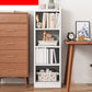 Contemporary Closed Back Shelf Bookcase Engineered Wood Bookshelf for Living Room 11.8"L x 9.4"W x 48.8"H White Clearhalo 'Bookcases' 'furn' 'furn_bookcases' 'Furniture' 'Office Furniture' 6301525