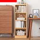 Contemporary Closed Back Shelf Bookcase Engineered Wood Bookshelf for Living Room 12.6"L x 11.8"W x 48.8"H Light Wood Clearhalo 'Bookcases' 'furn' 'furn_bookcases' 'Furniture' 'Office Furniture' 6301528