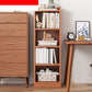 Contemporary Closed Back Shelf Bookcase Engineered Wood Bookshelf for Living Room 11.8"L x 9.4"W x 48.8"H Cherry Wood Clearhalo 'Bookcases' 'furn' 'furn_bookcases' 'Furniture' 'Office Furniture' 6301530