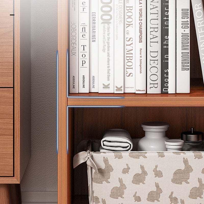 Contemporary Closed Back Shelf Bookcase Engineered Wood Bookshelf for Living Room Clearhalo 'Bookcases' 'furn' 'furn_bookcases' 'Furniture' 'Office Furniture' 6301531