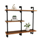 Contemporary Metal Bookshelf Natural Floating Shelf Bookcase for Study Room