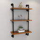 Contemporary Metal Bookshelf Natural Floating Shelf Bookcase for Study Room