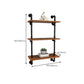 Contemporary Metal Bookshelf Natural Floating Shelf Bookcase for Study Room