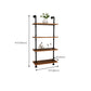 Contemporary Metal Bookshelf Natural Floating Shelf Bookcase for Study Room