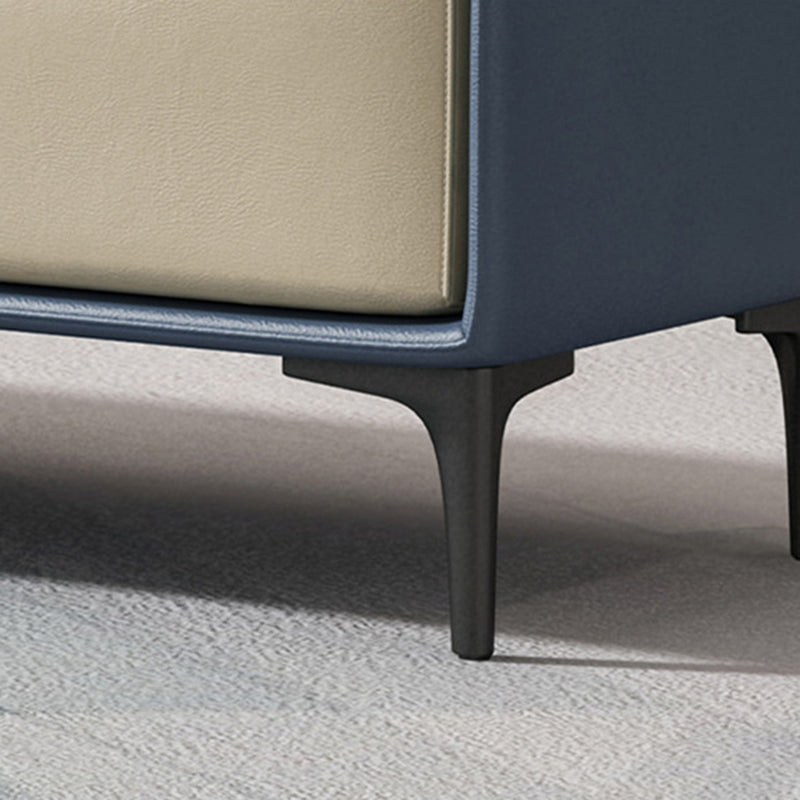 Panca imbottita contemporanea panca accento per la camera da letto con gambe nere