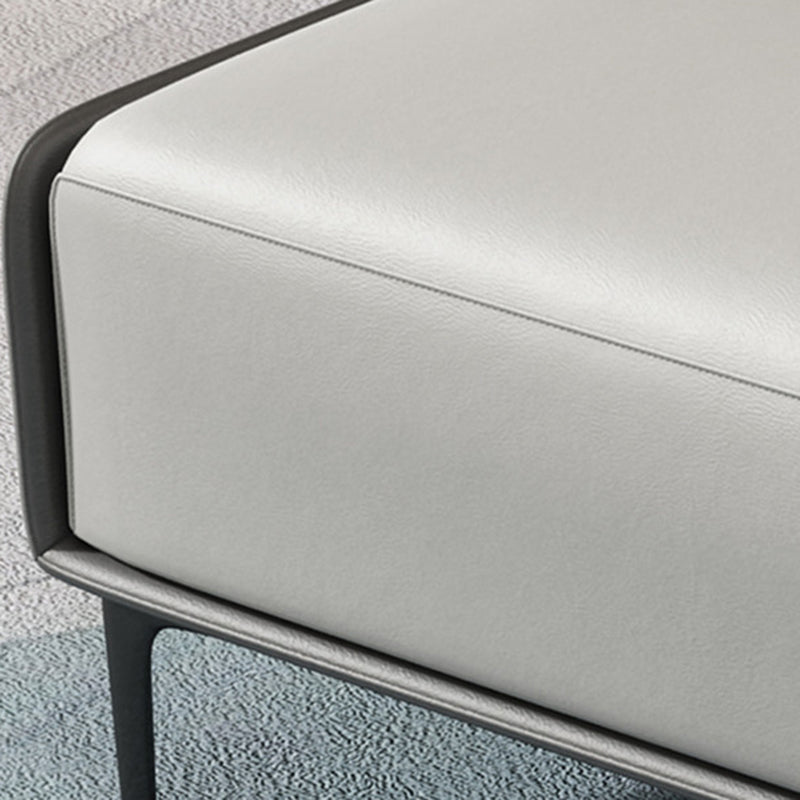 Panca imbottita contemporanea panca accento per la camera da letto con gambe nere