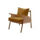 Solid Wood Frame Lounge Chair Arms Included Chair with Pillow Yellow Flannel 1 Piece Clearhalo 'Accent Chairs' 'accent_chairs' 'Chairs & Seating' 'furn' 'furn_accent_chairs' 'Furniture' 'Living Room Furniture' 6301748