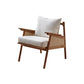 Solid Wood Frame Lounge Chair Arms Included Chair with Pillow Walnut Flannel 1 Piece Clearhalo 'Accent Chairs' 'accent_chairs' 'Chairs & Seating' 'furn' 'furn_accent_chairs' 'Furniture' 'Living Room Furniture' 6301759