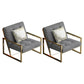 Tufted Cushions Lounge Chair Arms Included Reclining Chair with Pillow Cotton and Linen Black 2 Piece Set Clearhalo 'Accent Chairs' 'accent_chairs' 'Chairs & Seating' 'furn' 'furn_accent_chairs' 'Furniture' 'Living Room Furniture' 6301780